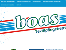 Tablet Screenshot of boas-textilpflege.de